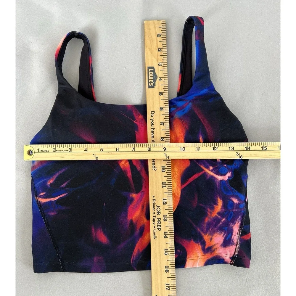 Old Navy Women Light Support PowerSoft Longline Sports Bra Swirl‎ Size Medium